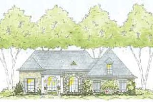 Southern Exterior - Front Elevation Plan #36-427