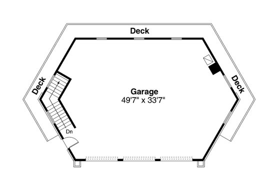 Floor Plan - Main Floor for Prairie House Plan #124-1198, 0 bath