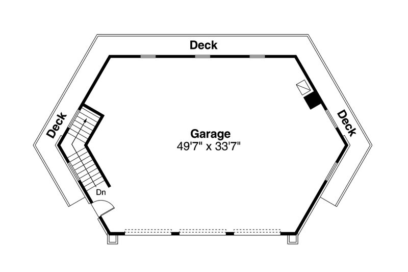 House Blueprint - Floor Plan - Main Floor for Prairie House Plan #124-1198, 0 bath