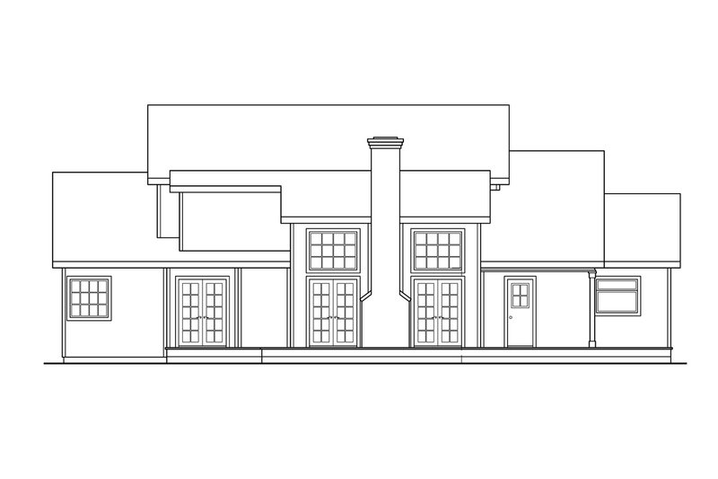 Home Plan - Exterior - Rear Elevation 1 for Farmhouse House Plan #124-269 - 3 bed, 3.5 bath