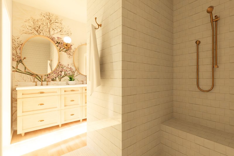 Architectural House Design - Interior - Master Bathroom 1 for Farmhouse House Plan #126-256 - 3 bed, 2 bath
