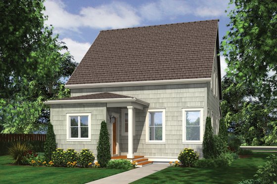 Exterior - Rear Elevation for Cottage House Plan #48-572 - 3 bed, 2.5 bath