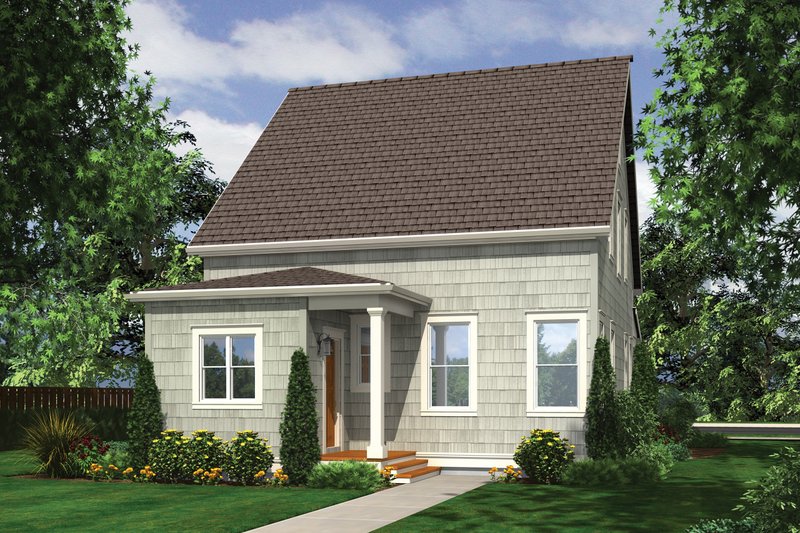 Architectural House Design - Exterior - Rear Elevation for Cottage House Plan #48-572 - 3 bed, 2.5 bath