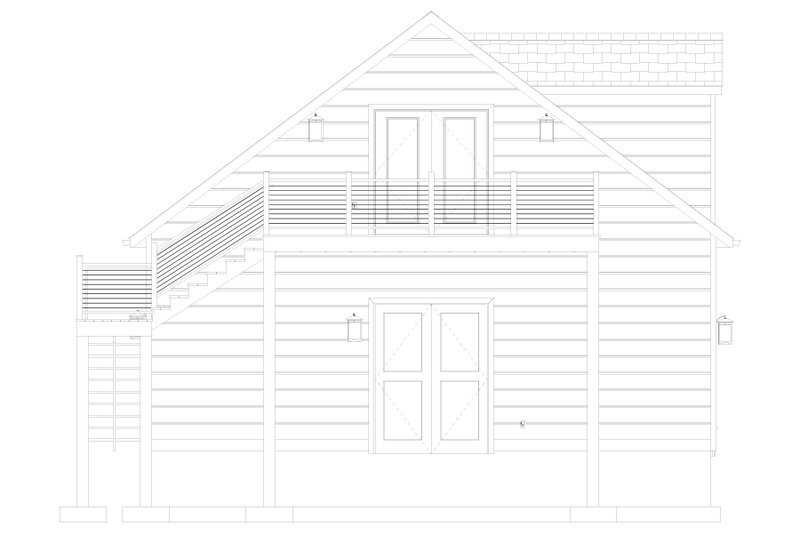 House Blueprint - Exterior - Other Elevation 2 for Traditional House Plan #1060-490, 0 bath