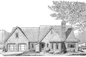 Cottage Exterior - Front Elevation Plan #410-145