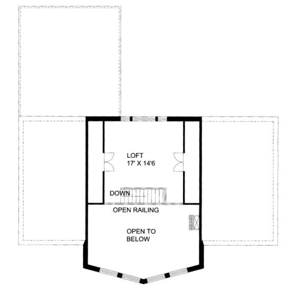 Bungalow Floor Plan - Upper Floor Plan #117-643