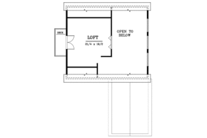 Floor Plan - Upper Floor House Plan #100-221 - 3 bed, 1 bath