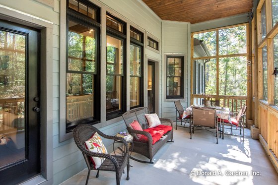 Exterior - Covered Porch for European House Plan #929-966 - 3 bed, 2 bath