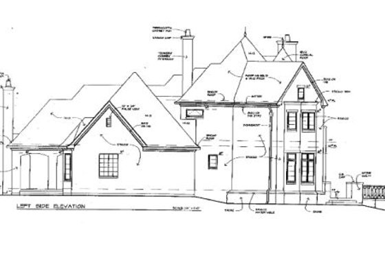 Exterior - Other Elevation for European House Plan #141-338 - 4 bed, 5.5 bath