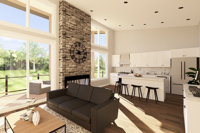 House Design - Interior - Family Room 3 for Contemporary House Plan #1064-459 - 2 bed, 2 bath