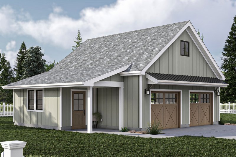 House Blueprint - Exterior - Other Elevation 1 for Modern House Plan #455-514, 0 bath