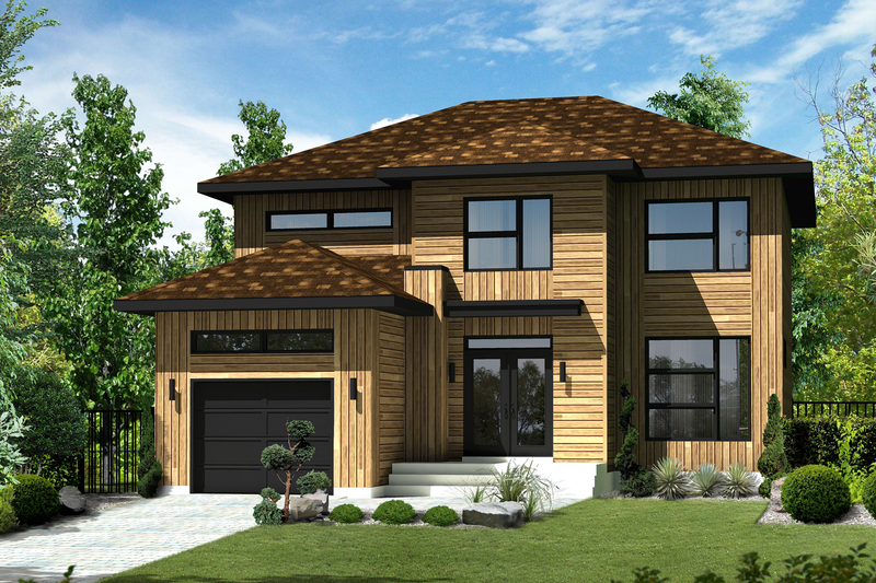 Dream House Plan - Contemporary Exterior - Front Elevation Plan #25-4348
