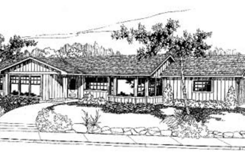 Dream House Plan - Ranch Exterior - Front Elevation Plan #60-316