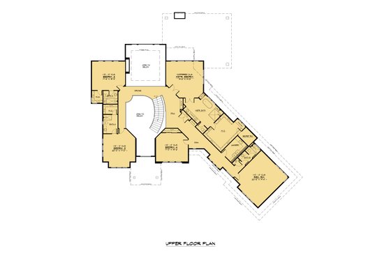 Floor Plan - Upper Floor for Contemporary House Plan #1066-167 - 5 bed, 5.5 bath