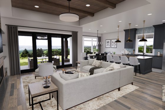 Interior - Family Room 3 for Farmhouse House Plan #51-1228 - 3 bed, 2 bath