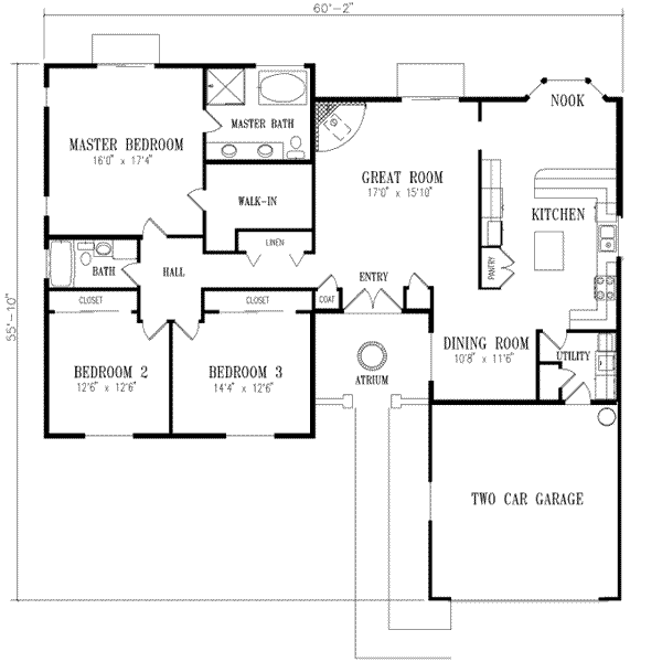 House Plan Design - Adobe / Southwestern Floor Plan - Main Floor Plan #1-441