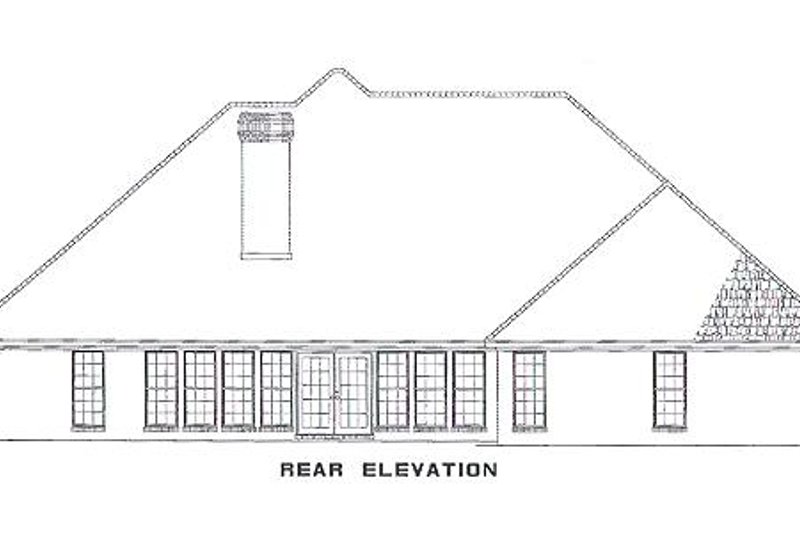 Dream House Plan - Exterior - Rear Elevation for European House Plan #17-572 - 3 bed, 2.5 bath