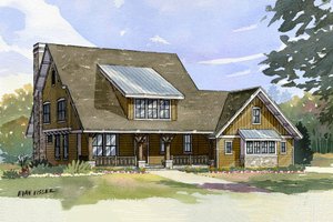 Craftsman style home, elevation