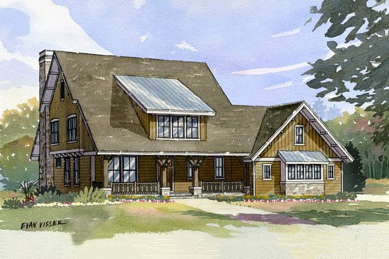 Craftsman style home, elevation