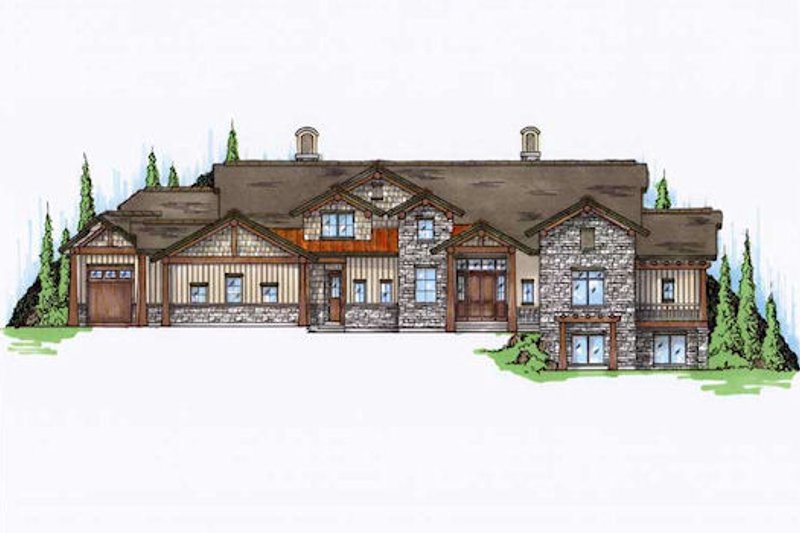 Architectural House Design - Bungalow Exterior - Front Elevation Plan #5-422