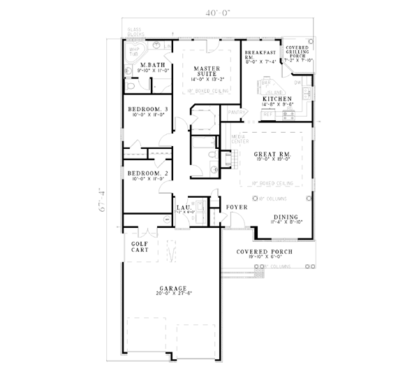 House Design - Traditional Floor Plan - Main Floor Plan #17-187