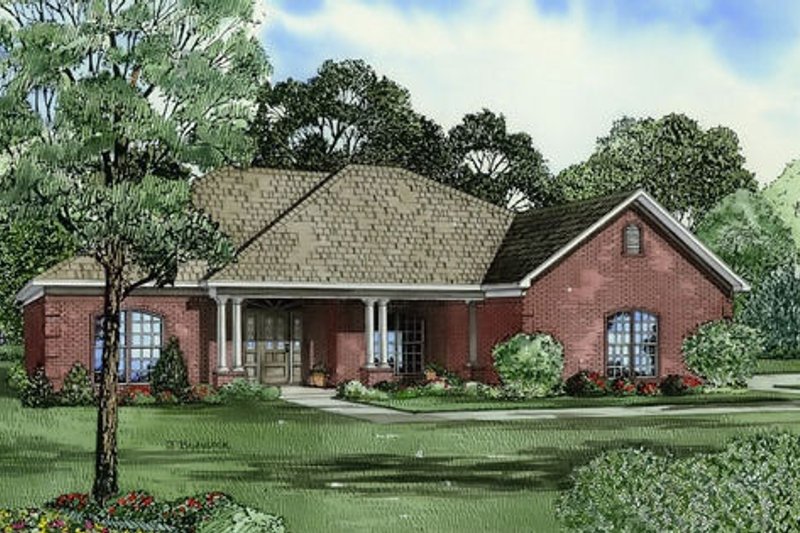 Dream House Plan - Traditional Exterior - Front Elevation Plan #17-2168