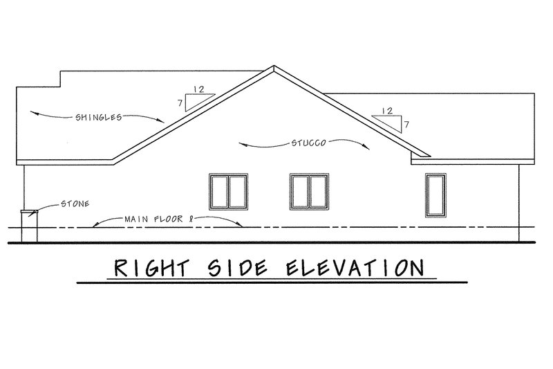 House Blueprint - Exterior - Other Elevation 1 for European House Plan #20-2147 - 1 bed, 2 bath