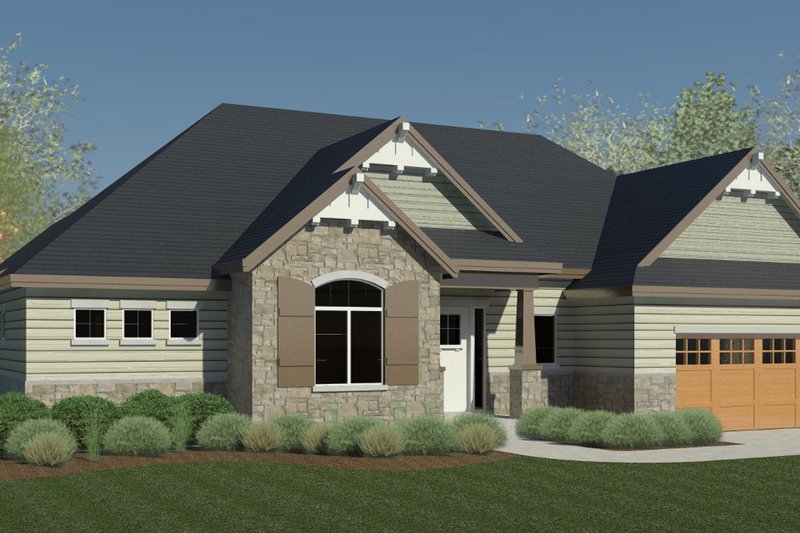 Architectural House Design - Craftsman Exterior - Front Elevation Plan #920-108