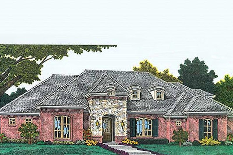 Dream House Plan - European Exterior - Front Elevation Plan #310-965