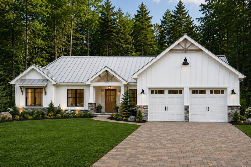 Architectural House Design - Exterior - Front Elevation 3 for Farmhouse House Plan #928-430 - 5 bed, 3.5 bath