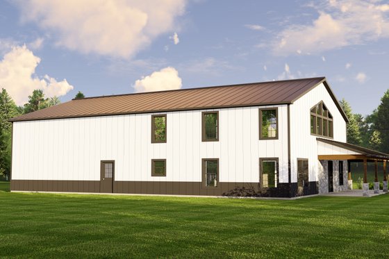 Exterior - Rear Elevation for Farmhouse House Plan #1064-185 - 3 bed, 2.5 bath