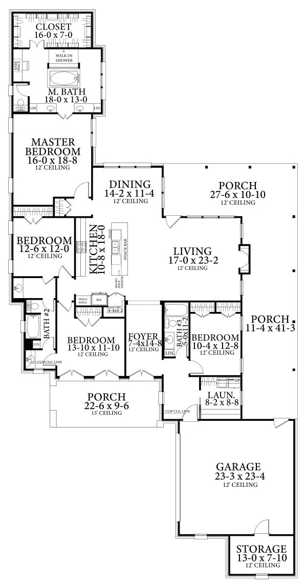 Home Plan - Cottage Floor Plan - Main Floor Plan #406-9663
