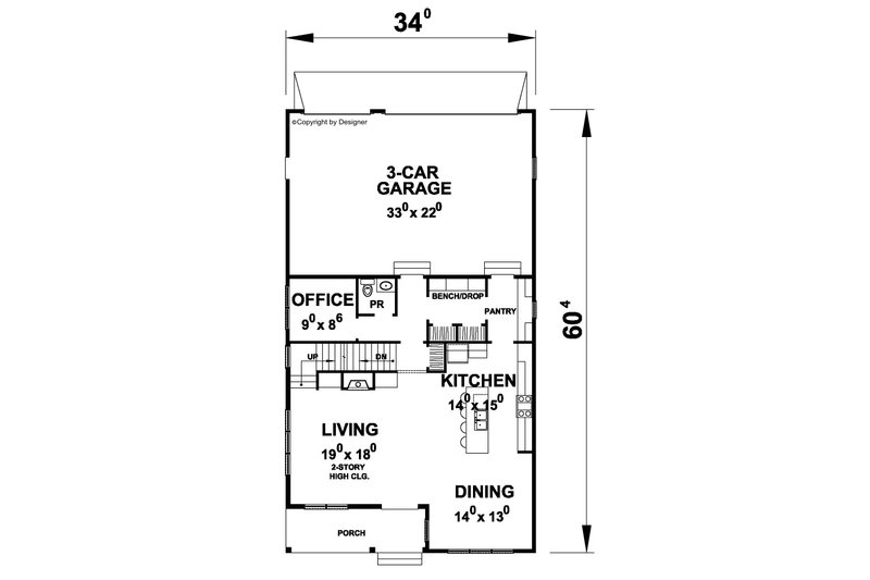 Dream House Plan - Floor Plan - Main Floor for Traditional House Plan #20-2527 - 6 bed, 3.5 bath