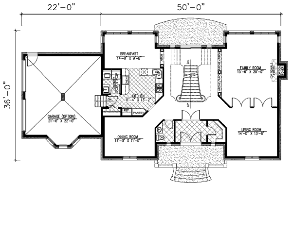 European Floor Plan - Main Floor Plan #138-241