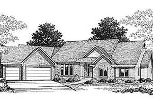 Traditional Exterior - Front Elevation Plan #70-293