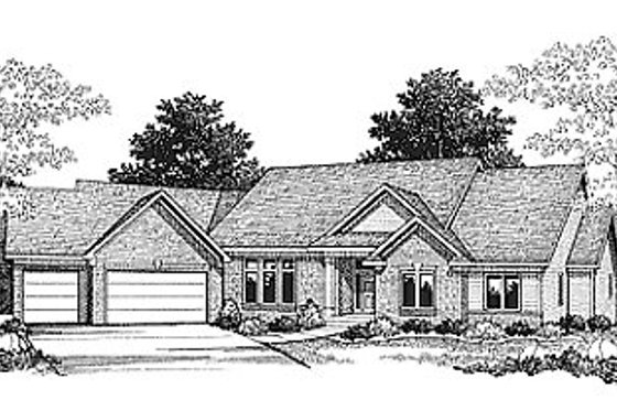 Exterior - Front Elevation for Traditional House Plan #70-293 - 3 bed, 2.5 bath