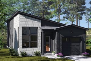 House Blueprint - Modern Exterior - Front Elevation Plan #513-2407