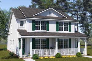 Home Plan - Exterior - Front Elevation for Traditional House Plan #513-2442 - 3 bed, 3 bath