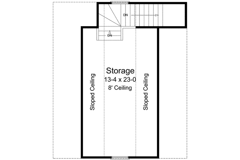 House Blueprint - Floor Plan - Upper Floor for Traditional House Plan #21-170, 0 bath