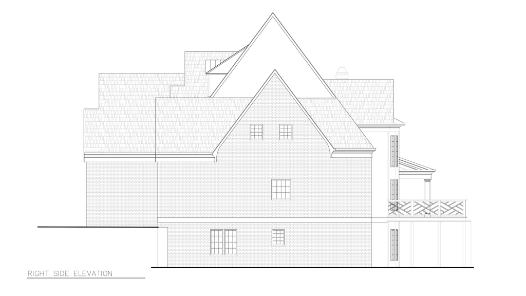 Exterior - Other Elevation 1 for Colonial House Plan #119-156 - 4 bed, 3.5 bath