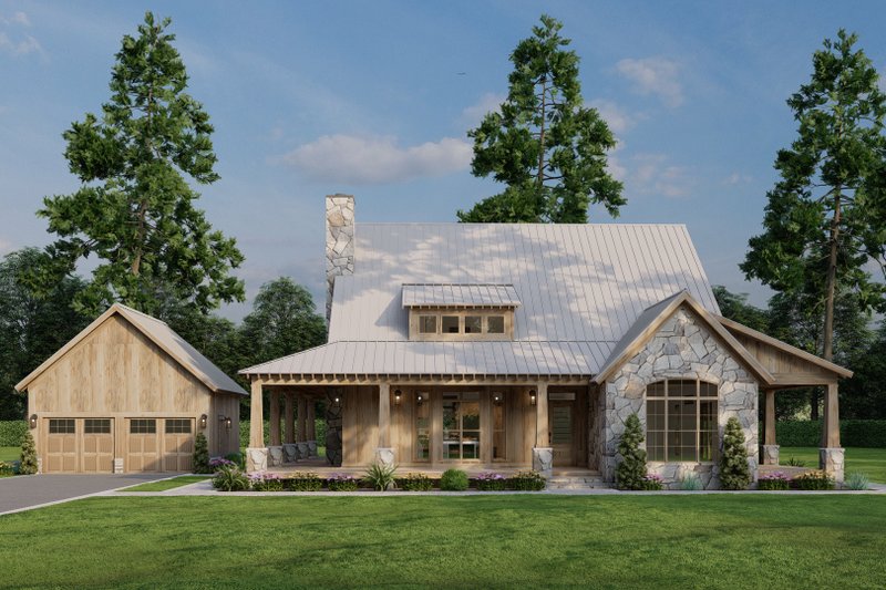 House Blueprint - Cottage Exterior - Front Elevation Plan #923-362