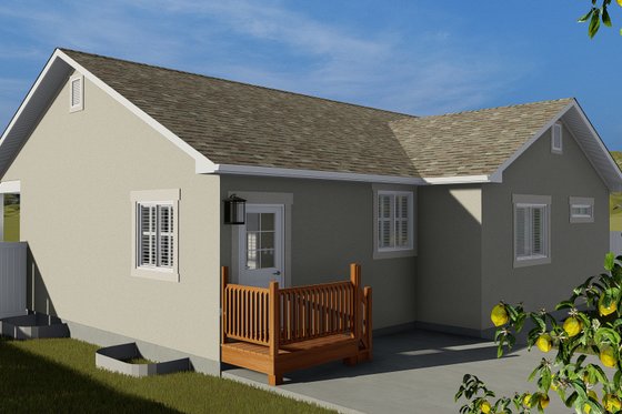 Exterior - Rear Elevation for Traditional House Plan #1060-54 - 4 bed, 3 bath
