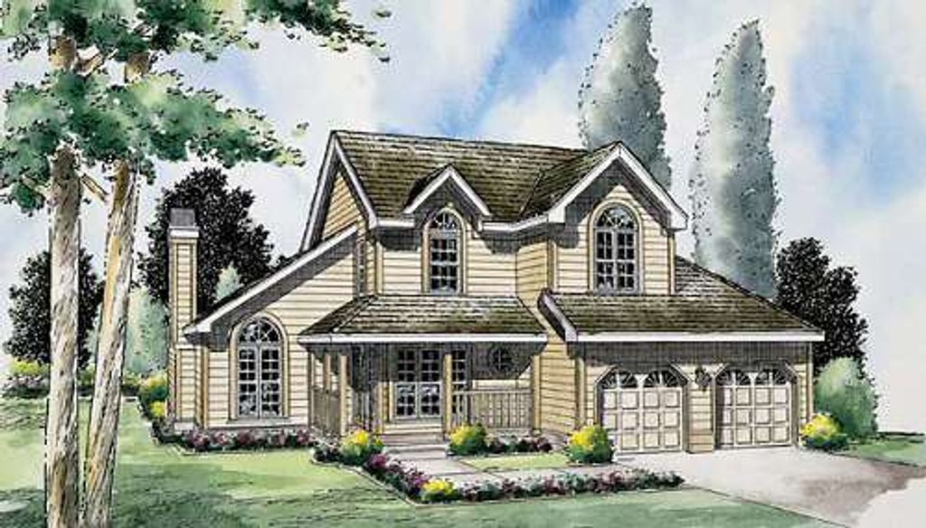Exterior - Front Elevation 2 for Traditional House Plan #312-454 - 3 bed, 2.5 bath