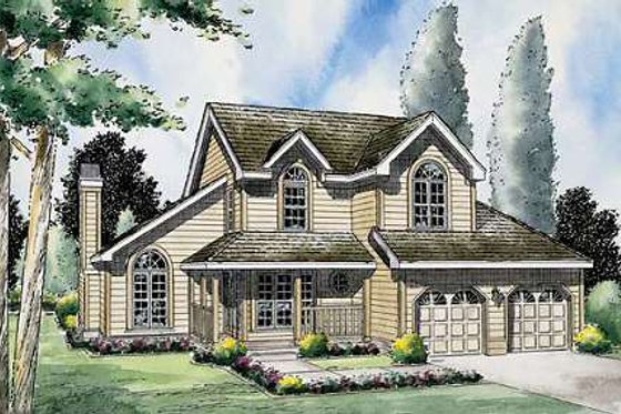 Exterior - Front Elevation for Traditional House Plan #312-454 - 3 bed, 2.5 bath