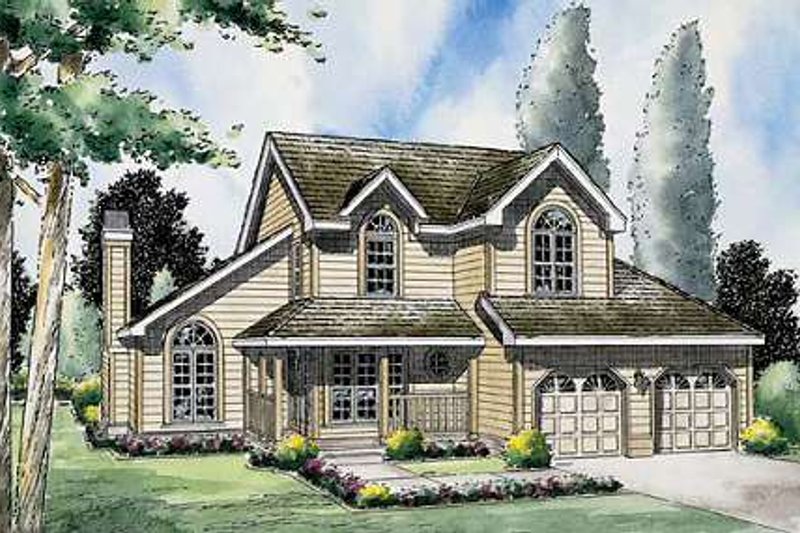 Exterior - Front Elevation 2 for Traditional House Plan #312-454 - 3 bed, 2.5 bath