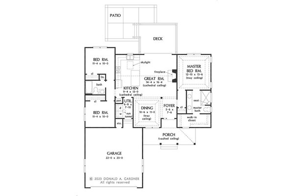 House Blueprint - Cottage Floor Plan - Main Floor Plan #929-1201