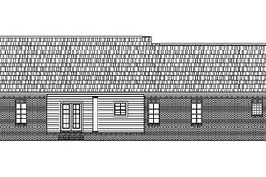 Exterior - Rear Elevation for Southern House Plan #21-124 - 3 bed, 2 bath