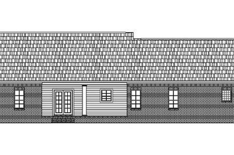 Home Plan - Exterior - Rear Elevation for Southern House Plan #21-124 - 3 bed, 2 bath