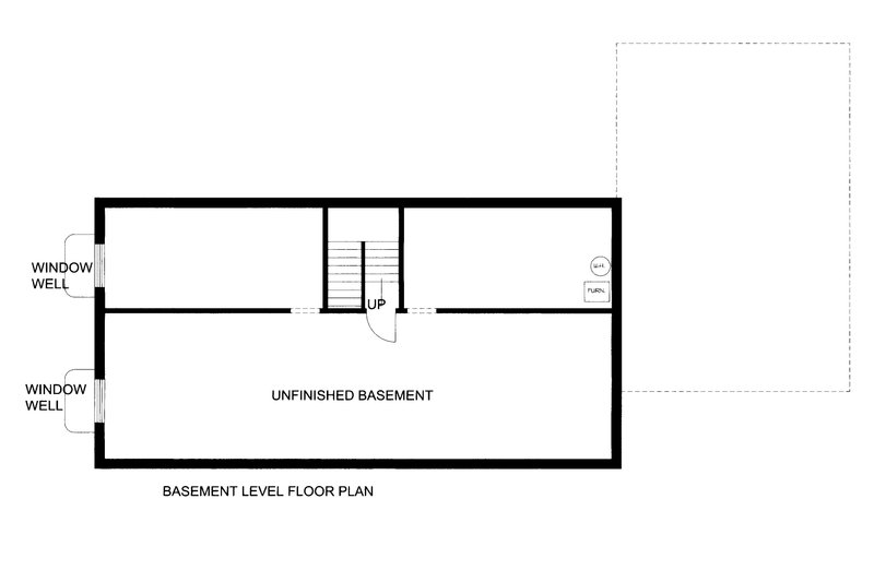 Home Plan - Floor Plan - Lower Floor for Bungalow House Plan #117-946 - 2 bed, 2 bath