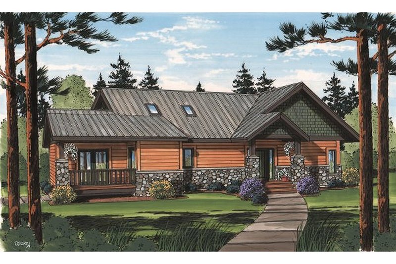 Home Plan - Country Exterior - Front Elevation Plan #126-218